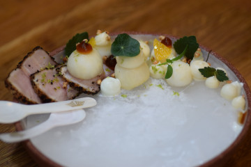 Japanese Belgian Fusion Sturgeon Dish