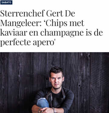 Artikel In Sabato Over Gert De Mangeleer En Royal Belgian Caviar